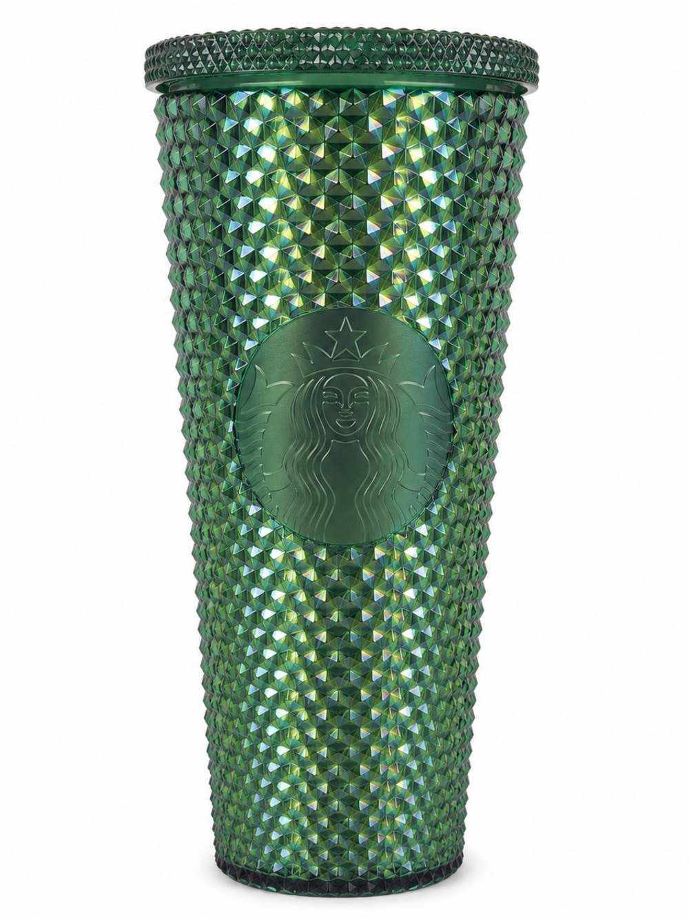 Starbucks Spring 2022 Emerald Green Jeweled Studded Tumbler 24oz